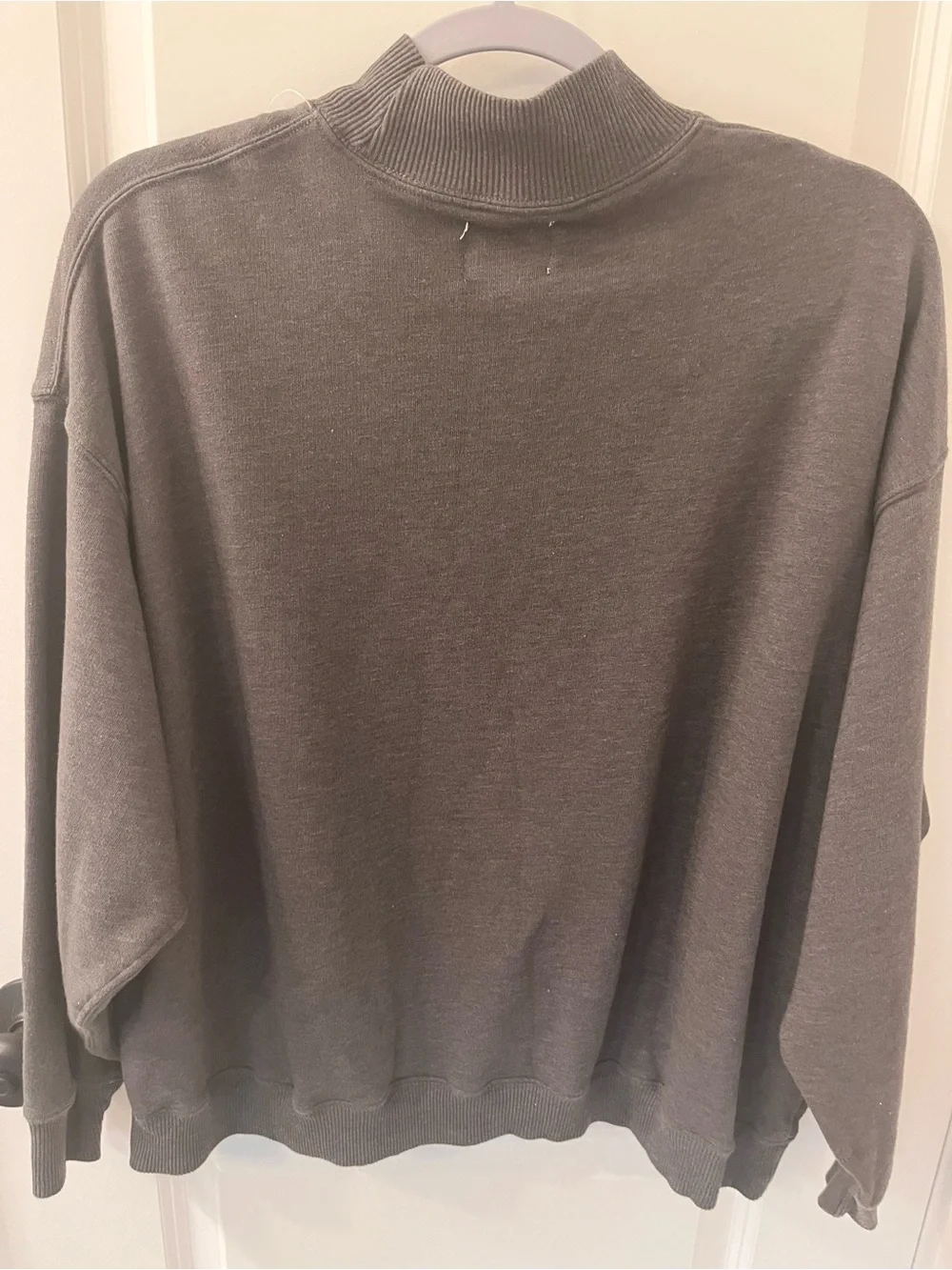Montana Graphic Mock Neck Sweater - Charcoal with Sunset Print